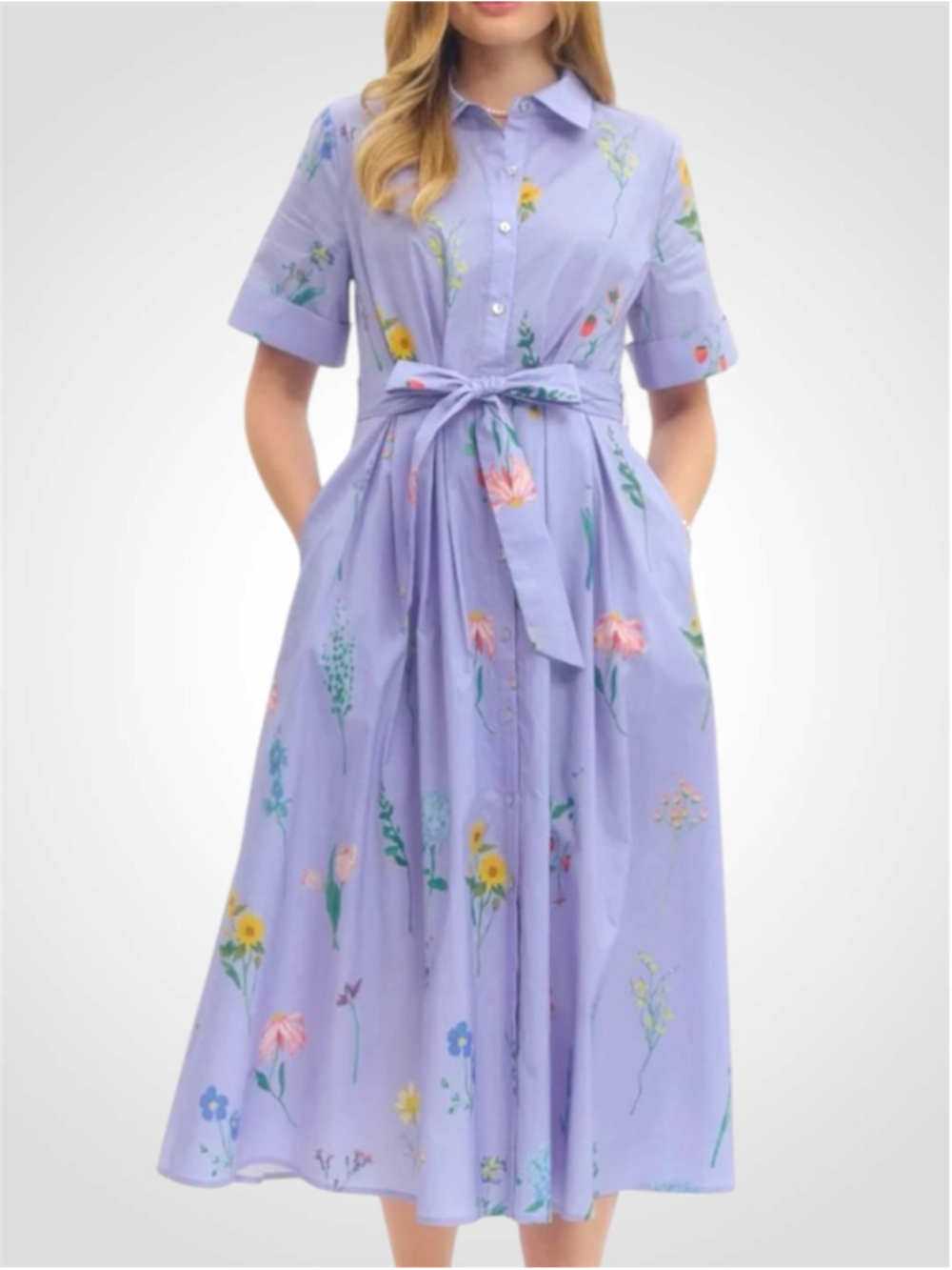 Entro Remington Floral Print Midi Dress Size S